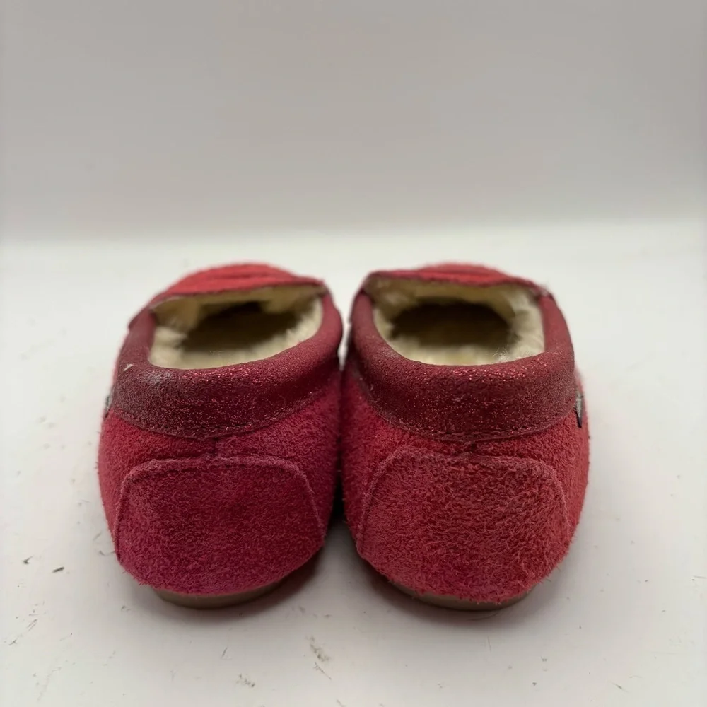 G.H Bass & Co. Pink Bass Fur-Lined Kids Slipper Moccasins Size 11